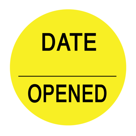 NEVS Date __ Opened Label 3/4" circle DFW-0028